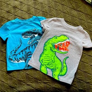 TWO Dino shirts for boys